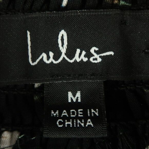 LULU'S BOUQUETS FOR YOU BLACK FLORAL SLEEVELESS HIGH NECK SMOCKED MINI DRESS - Picture 4 of 10